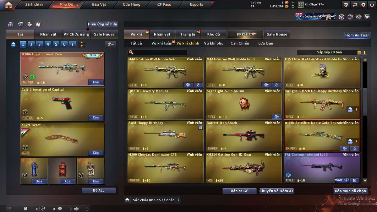 shop acc cf uy tin gia re